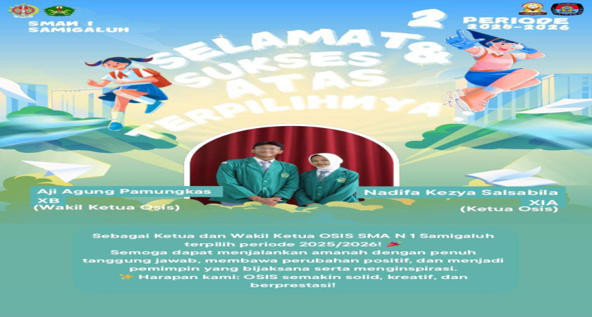 Pemilu Usai, Harapan Dimulai: Nadifa & Agung Resmi Nakhodai OSIS SMA N 1 Samigaluh